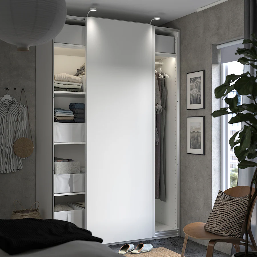 Garderober, bijela/bijela, 150x66x236 cm