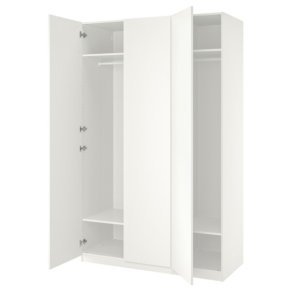 Garderober, bijela/bijela, 150x60x236 cm