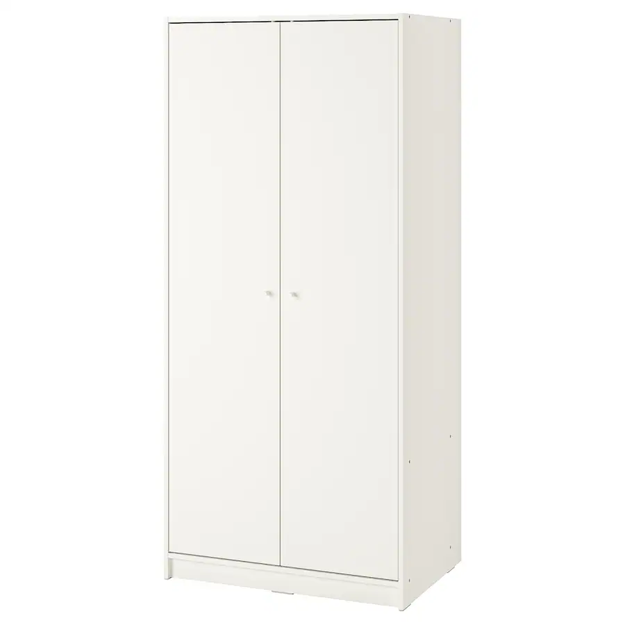 Garderober s 2 vrata, bijela, 79x176 cm