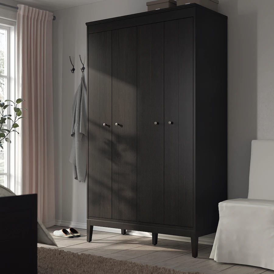 Garderober, tamnosmeđa bajcovano, 121x211 cm
