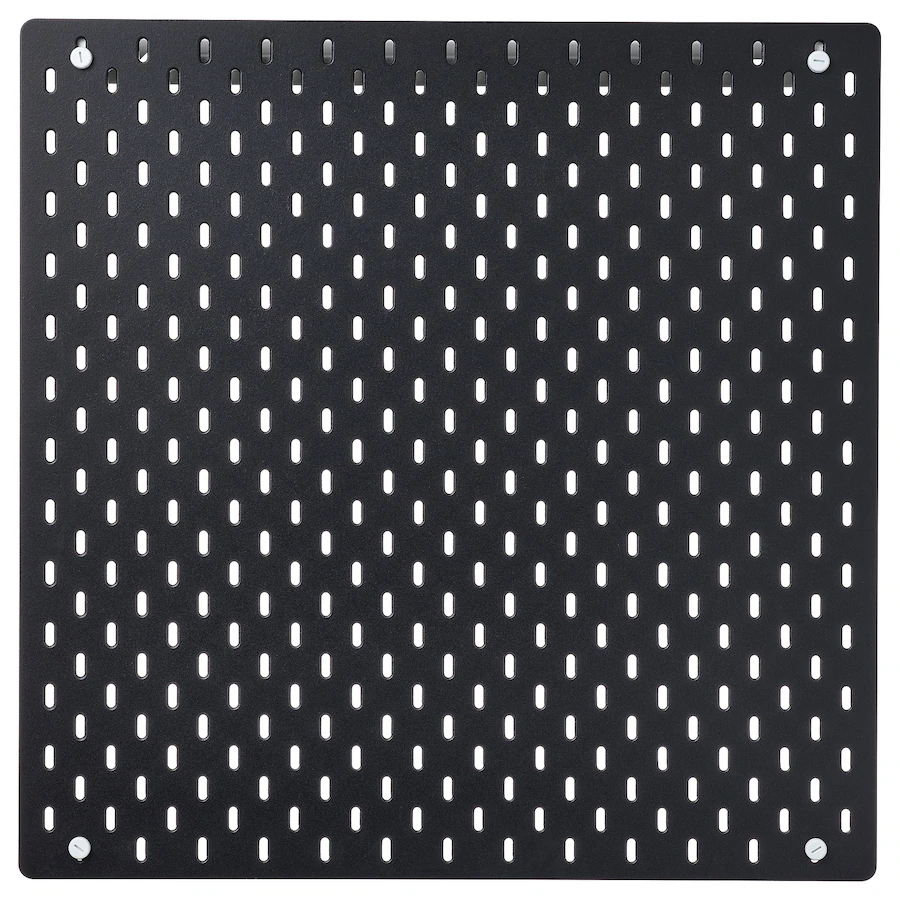 Perforirana ploča, crna, 56x56 cm