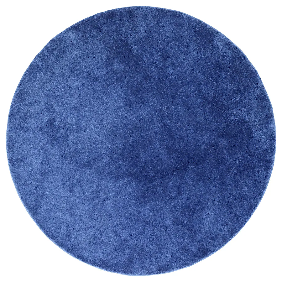 Tepih, niski flor, plava, 195 cm