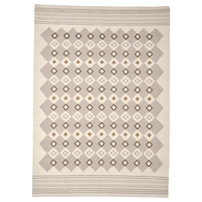 Tepih, ravno tkani, prljavobijela siva/ručni rad, 170x240 cm
