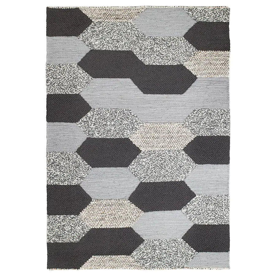 Tepih, ravno tkani, ručni rad siva, 170x240 cm