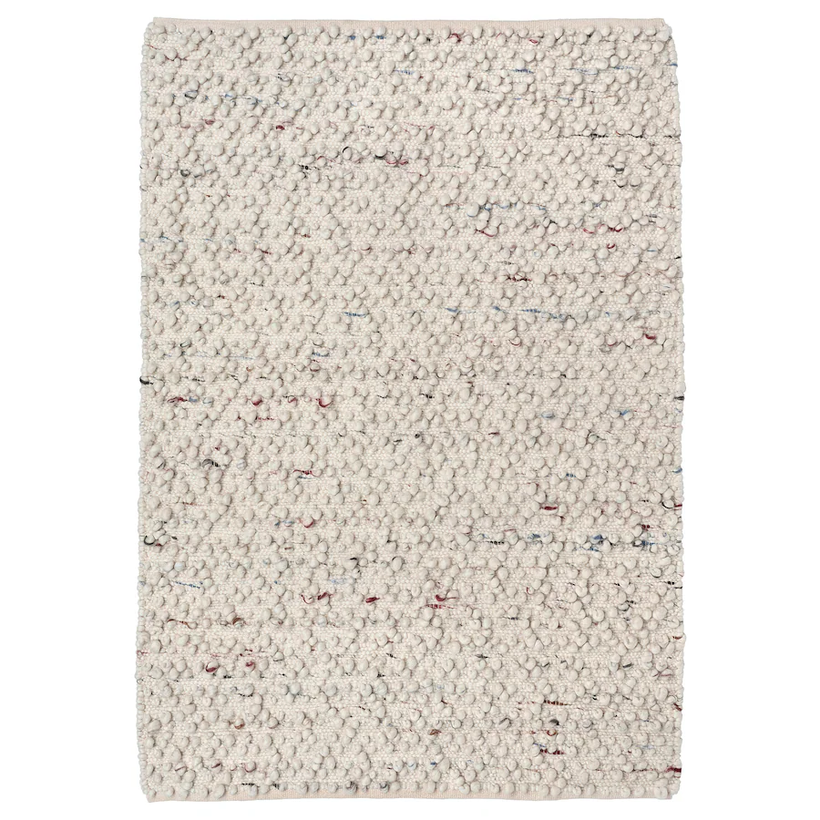 Tepih, ravno tkani, ručni rad prljavobijela/raznobojno, 133x195 cm