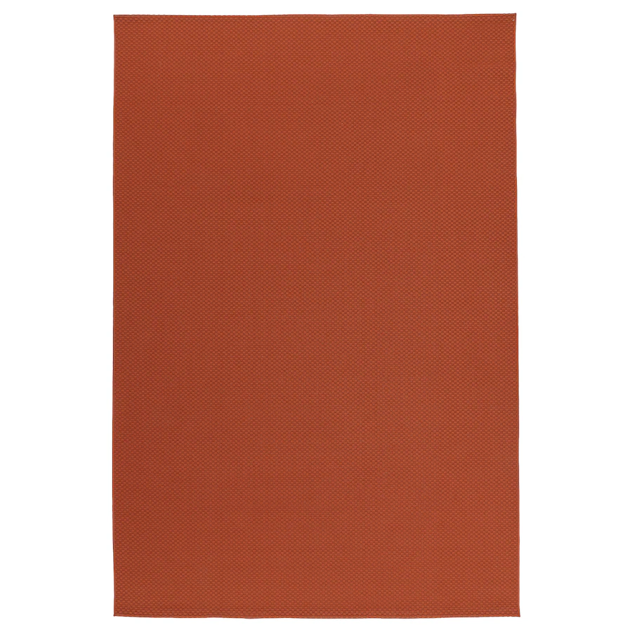Ravno tkani tepih, unutra/spolja, boja rđe, 160x230 cm