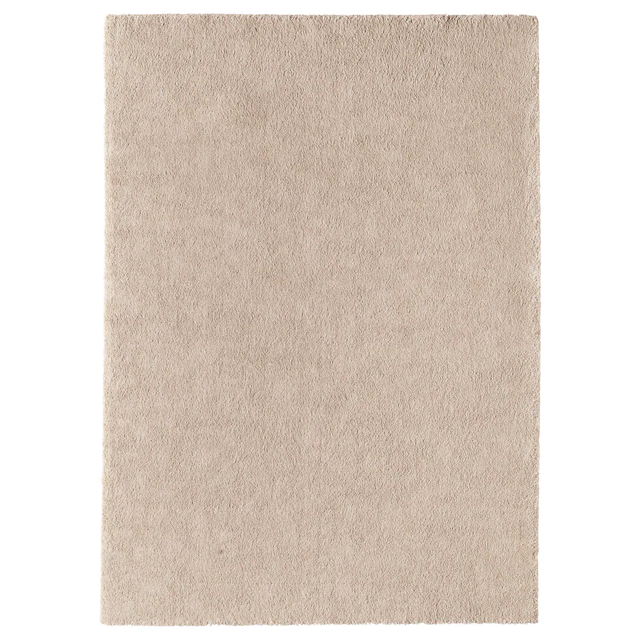 Tepih, niski flor, prljavobijela, 170x240 cm