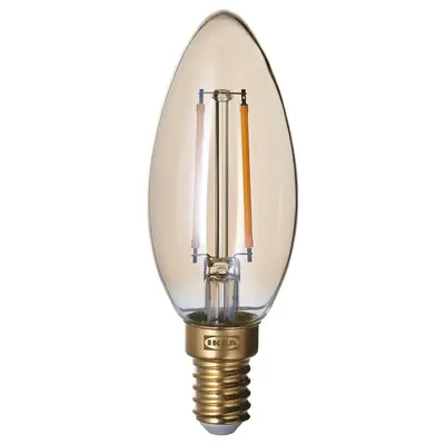 LED sijalica E14 210 lumena, podesivog intenziteta/luster smeđe b. staklo