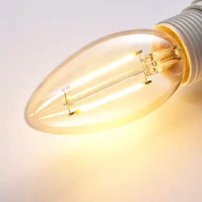 LED sijalica E14 210 lumena, podesivog intenziteta/luster smeđe b. staklo