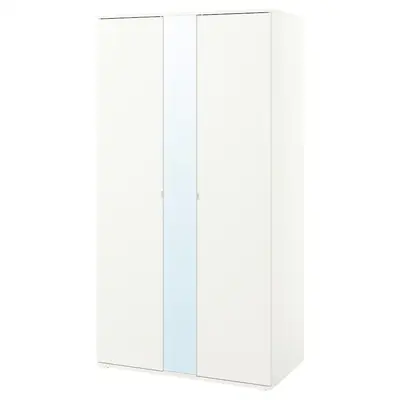 Garderober s 2 vrata, bijela, 105x57x200 cm