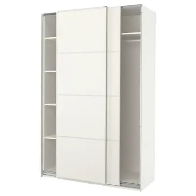 Garderober, bijela/dvostrano bijela, 150x66x236 cm