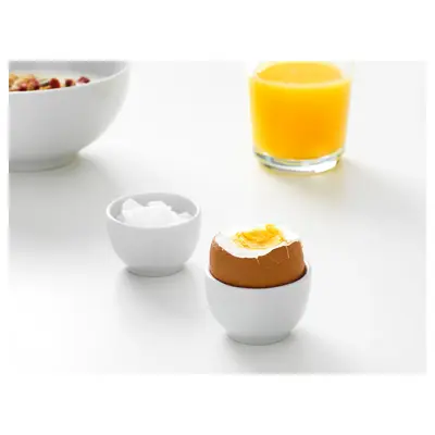 Činija/šoljica za jaje, zaobljene strane bijela, 5 cm