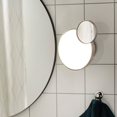 LED zidna lampa s ogledalom, podesivog intenziteta hromirano/sjajno, 20 cm