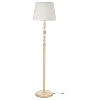 Podna lampa, jasen/bijela, 150 cm