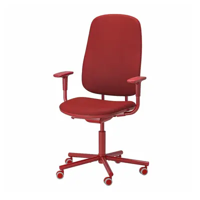 Kancelarijska stolica s rukohvatima, Gräsnäs crvena