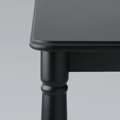 Trpezarijski sto, crna, 130x80 cm