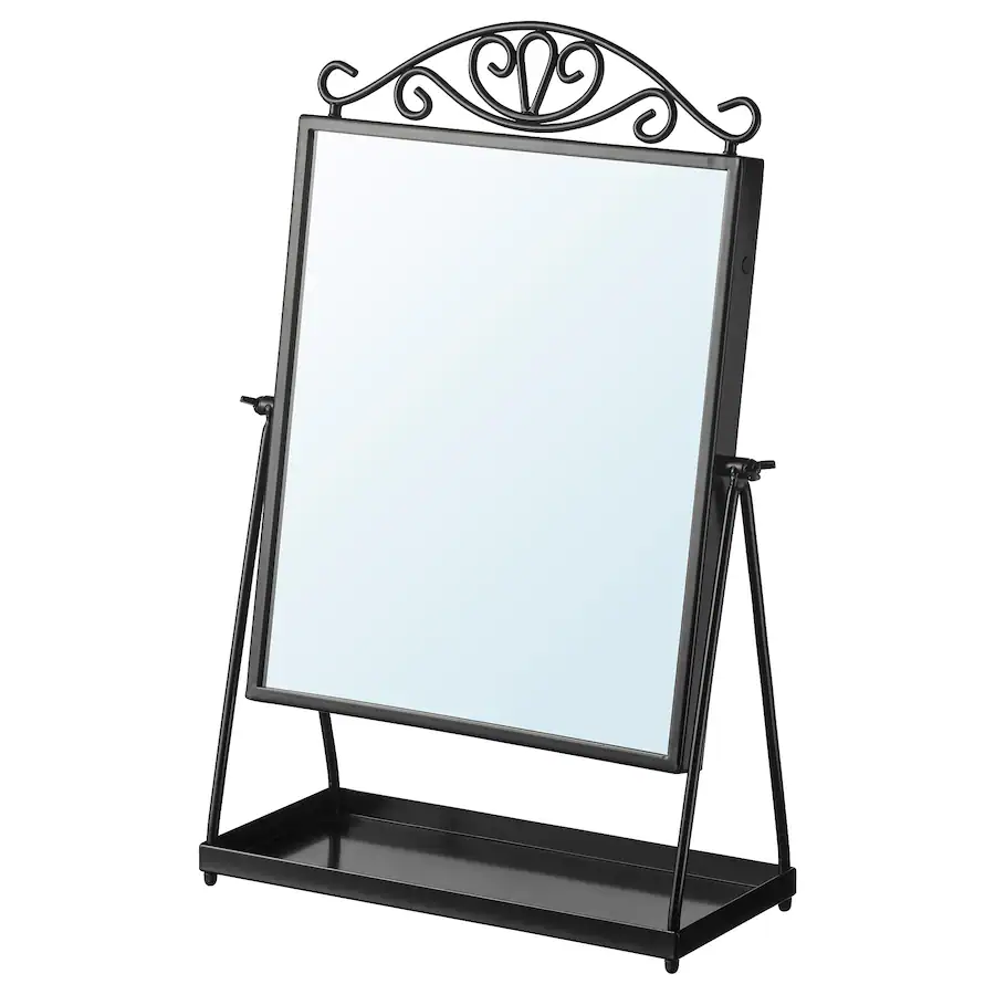 Stono ogledalo, crna, 27x43 cm