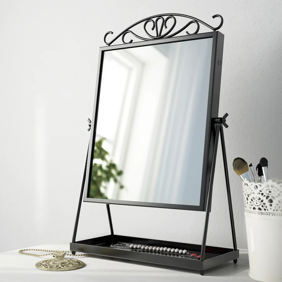 Stono ogledalo, crna, 27x43 cm