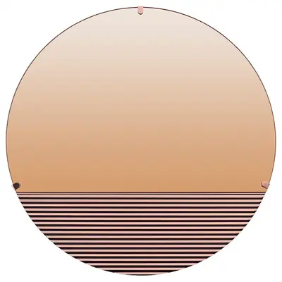 Ukrasno ogledalo, boja bakra, 50 cm