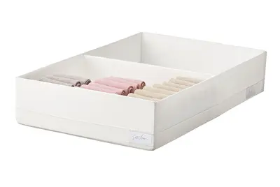 Kutija s pregradama, bijela, 34x51x10 cm