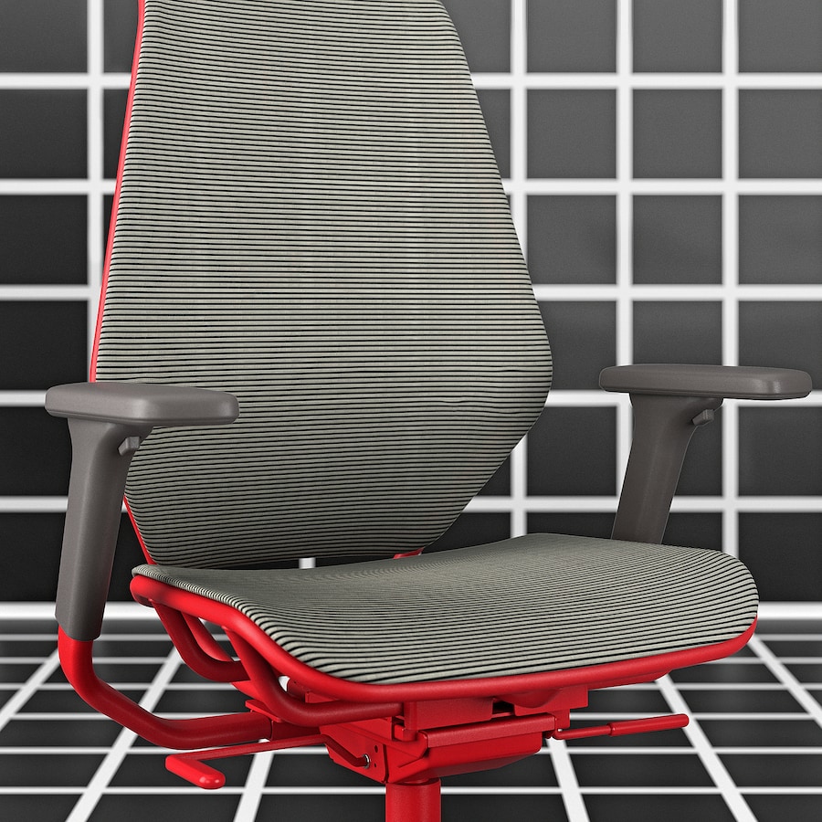 Gejmerska stolica, siva/crvena