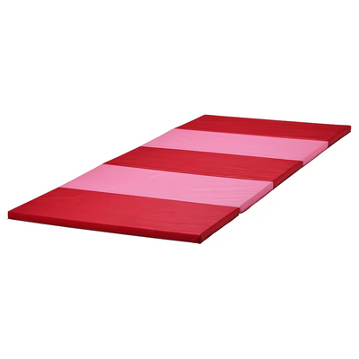 Sklopiva podloga za gimnastiku, roze/crvena, 78x185 cm