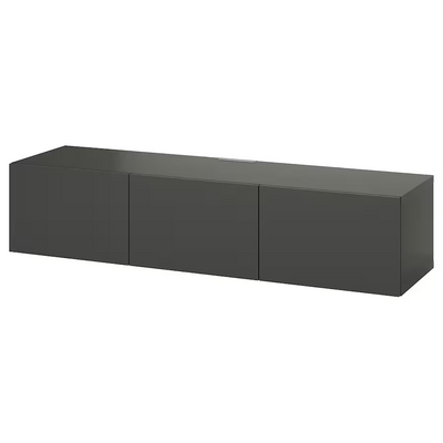 TV stalaža s vratima, tamnosiva/Lappviken tamnosiva, 180x42x38 cm