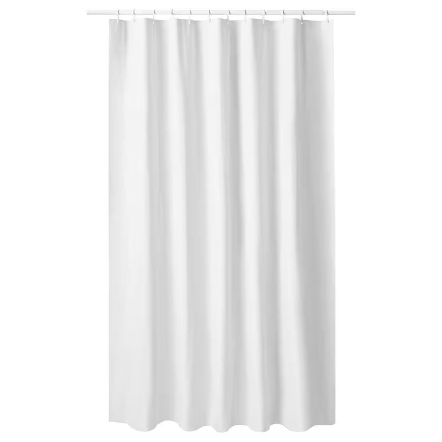 Zavjesa za tuš, bijela, 180x200 cm