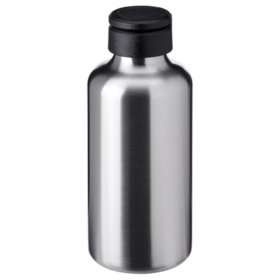 Flaša za vodu, nerđajući čelik/crna, 0.7 l