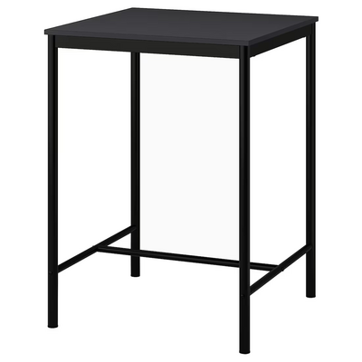 Barski sto, crna, 67x67 cm