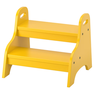 Stolica sa stepenikom za djecu, žuta, 40x38x33 cm
