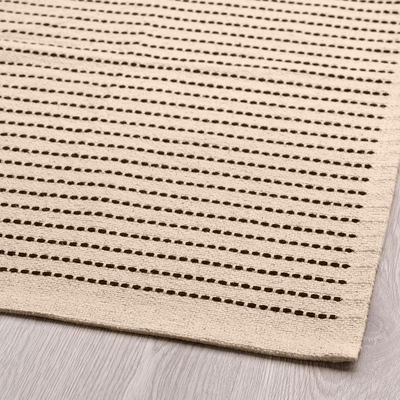 Tepih, ravno tkani, natur/crna, 80x150 cm