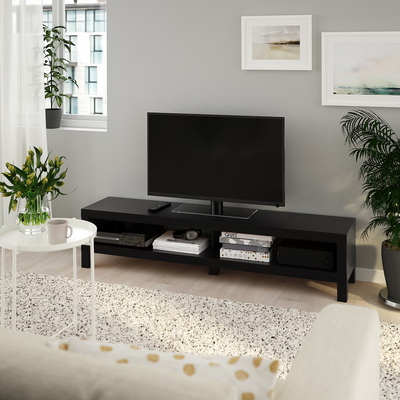 TV stalaža, crno-smeđa, 160x35x36 cm