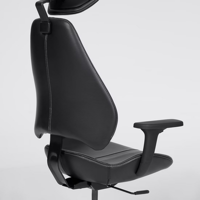 Gejmerski sto i stolica, crna/Grann crna, 180x80 cm