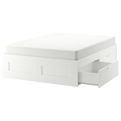 Okvir kreveta s odlaganjem, bijela/Luröy, 140x200 cm