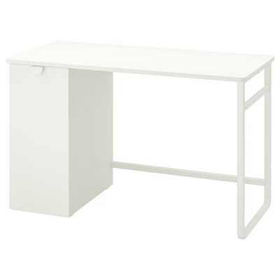 Radni sto s izvlačnim elementom, bijela, 120x58 cm