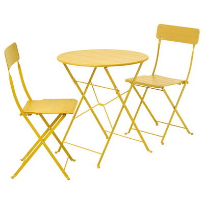 Sto i 2 stolice, spolja, žuta/žuta