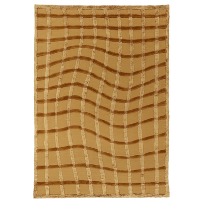 Tepih, ravno tkani, žuta/ručni rad, 170x240 cm