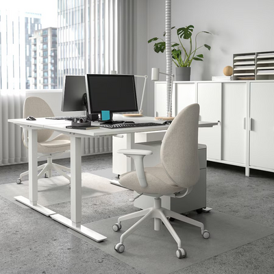 Podesivi radni sto, bijela, 120x70 cm