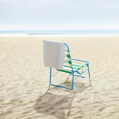 Stolica za plažu, bijela zelena/plava