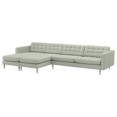 Sofa 5-sjed, s lenjivcima/Gunnared svijetlozelena/metal