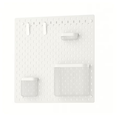 Perforirana ploča, kombinacija, bijela, 56x56 cm