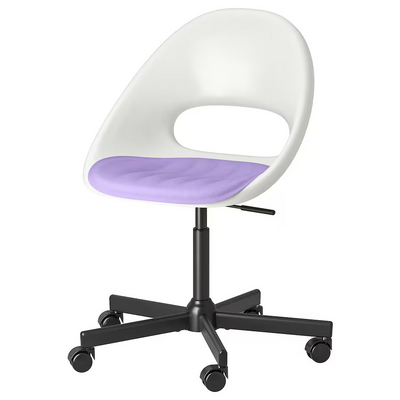 Kancelarijska stolica i jastuče, bijela crna/lila
