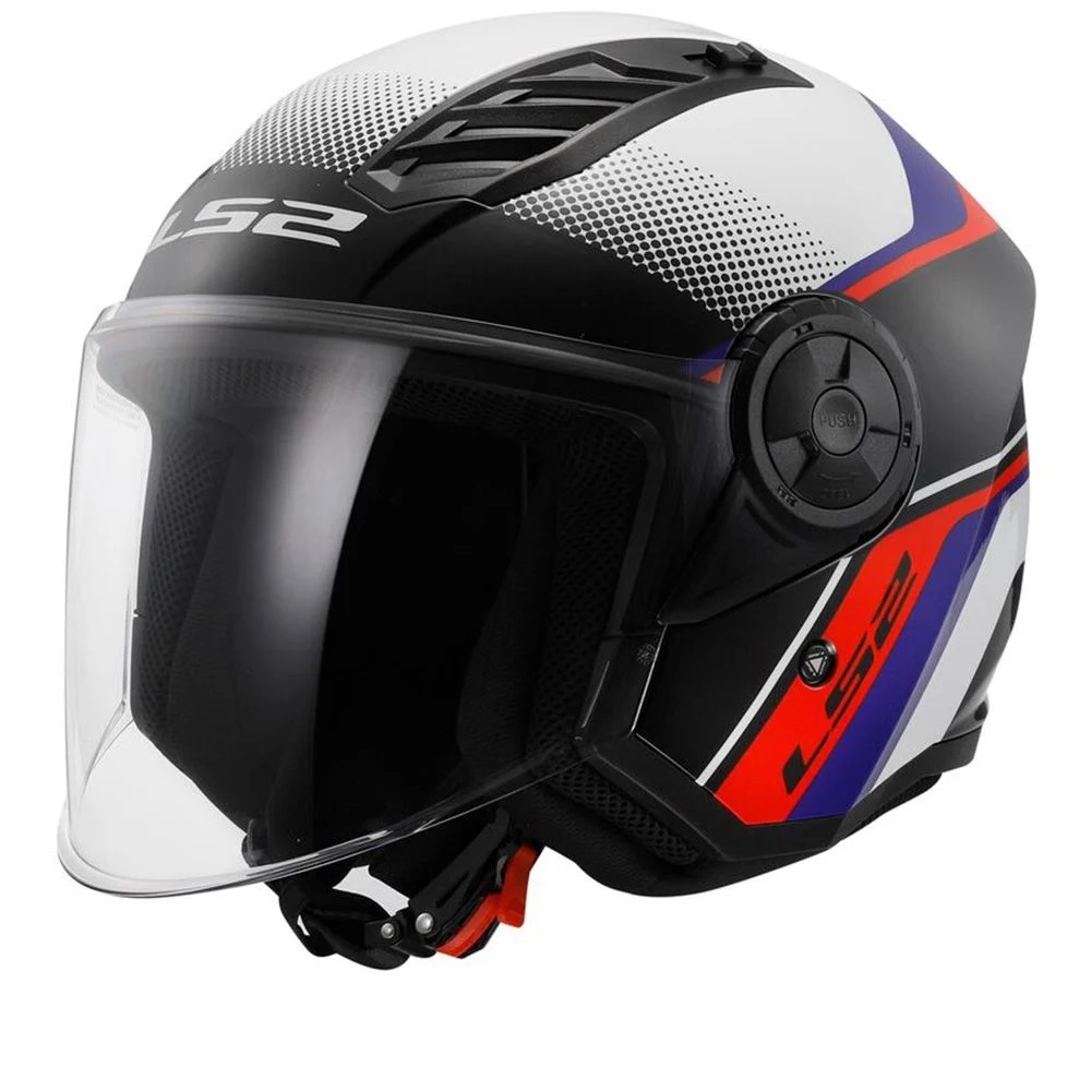 LS2 OF616 AIRFLOW II KACIGA RUSH WHITE BLUE RED-06 XXL