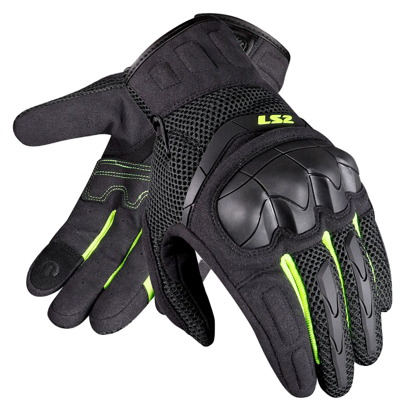 LS2 KUBRA MAN GLOVES ANTHRACITE H-V YELLOW L RUKAVICE