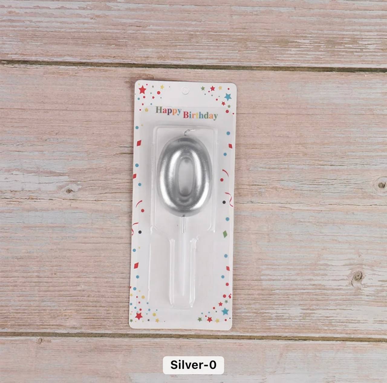 Svjećica Broj 0 SREBRNA 7cm