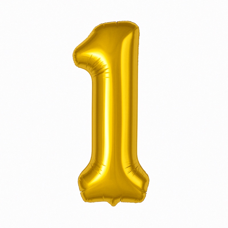 Balon BROJ 1 zlatni 40 inča E