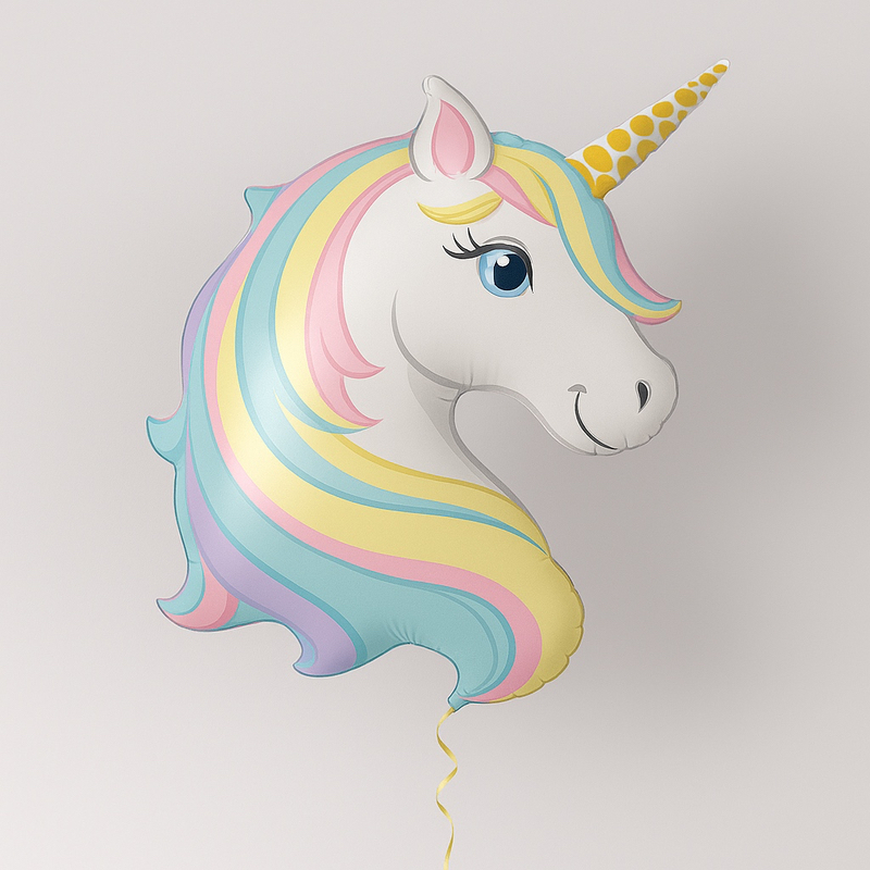 Balon Jednorog Glava boja duge fig. C