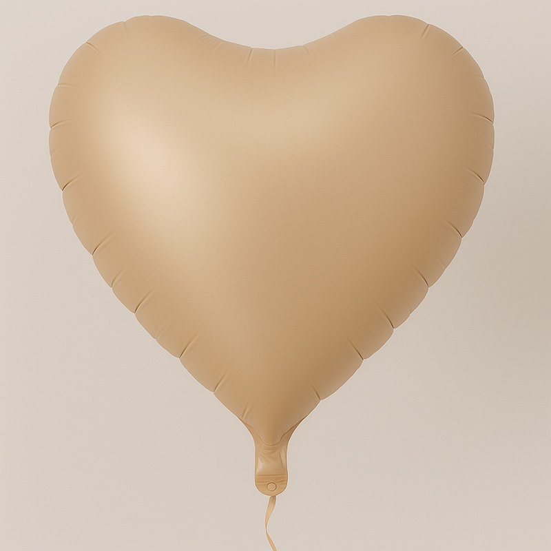 Balon SRCE jednobojni boja karamele 18
