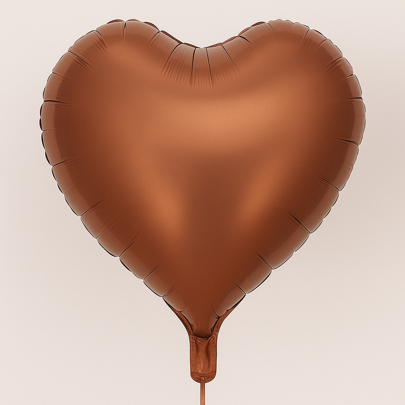 Balon SRCE jednobojni boja čokolade 18